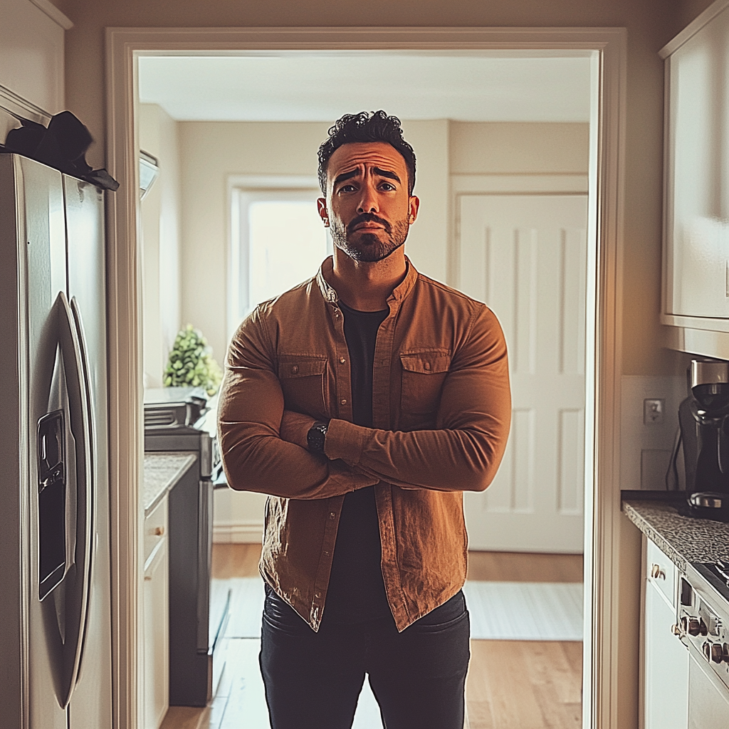 A man standing in a kitchen | Source: Midjourney