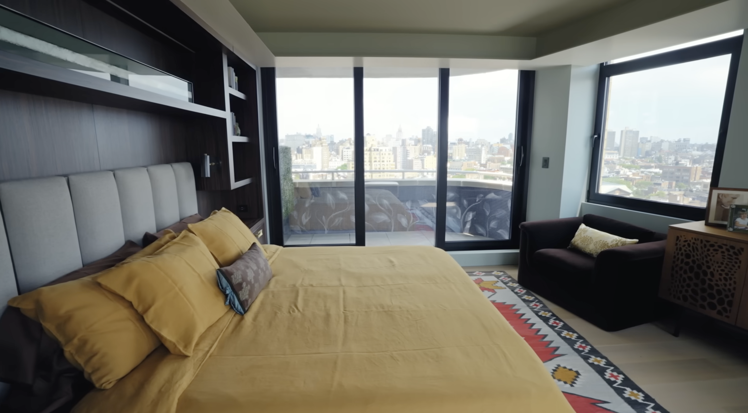 Christopher Meloni's bedroom area | Source: YouTube/Architectural Digest