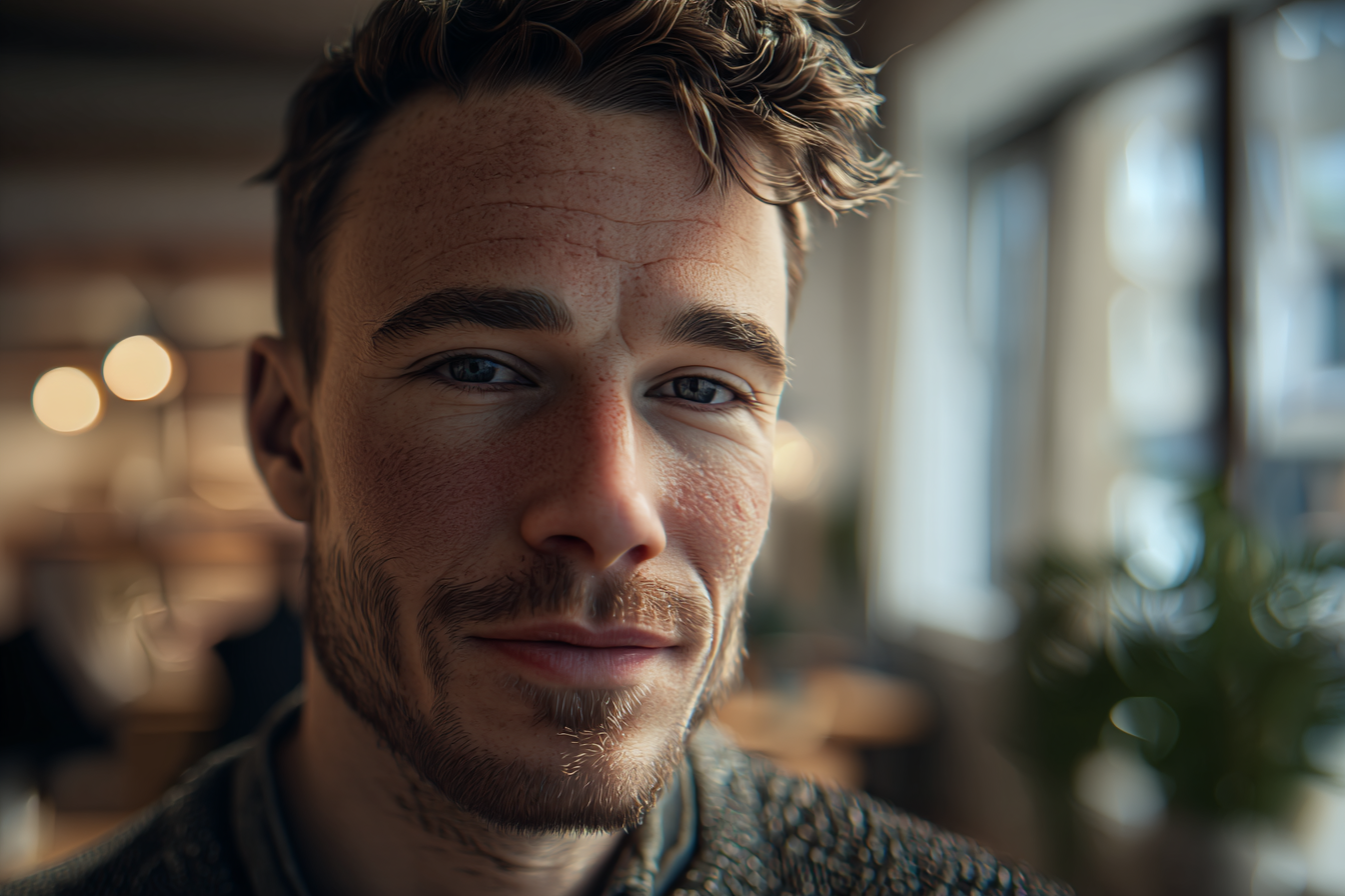 A close-up shot of a man smiling | Source: Midjourney