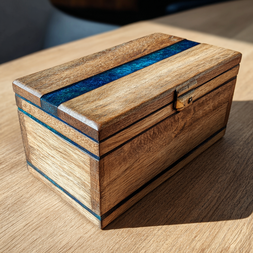 A wooden box on a table | Source: Midjourney