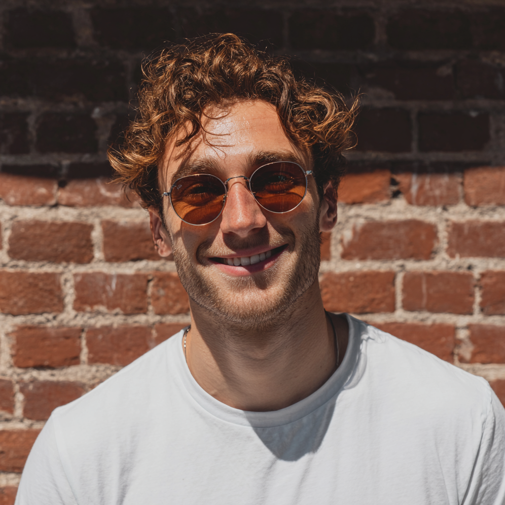 A smiling man wearing a pair of sunglasses | Source: Midjourney
