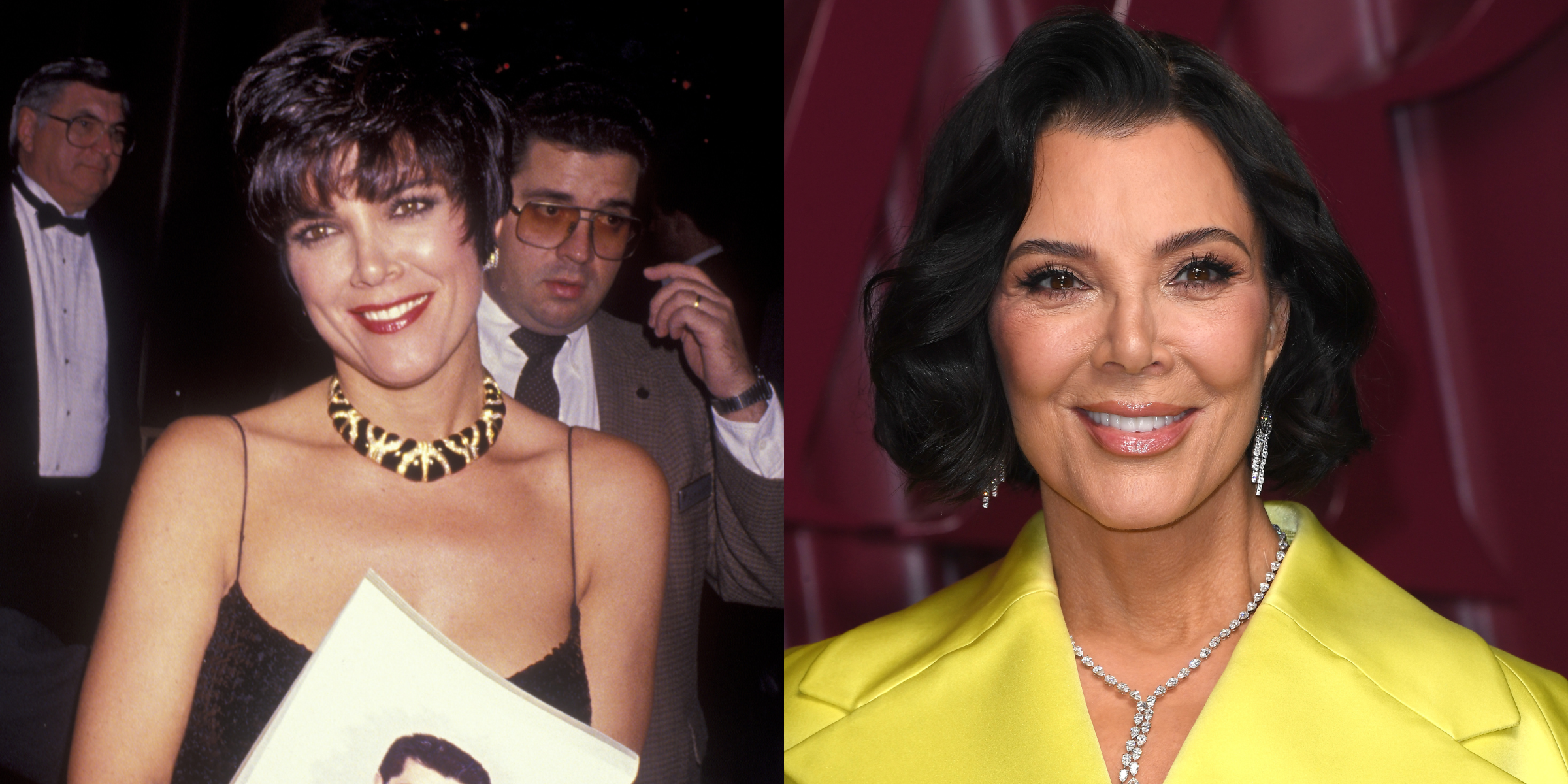 Kris Jenner circa December 1990 and October 2025 | Source: Getty Images