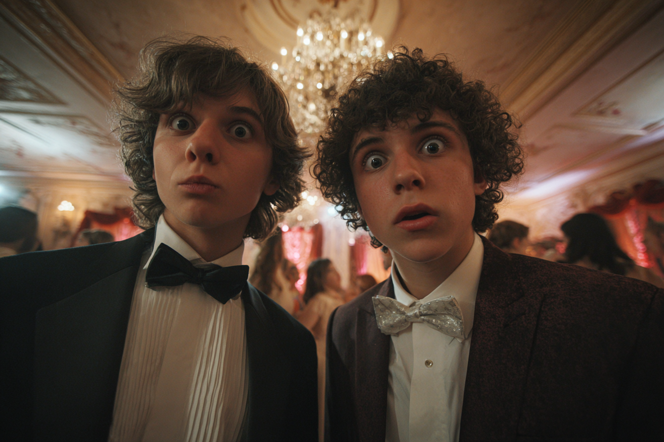 Two boys looking with wide eyes | Source: Midjourney
