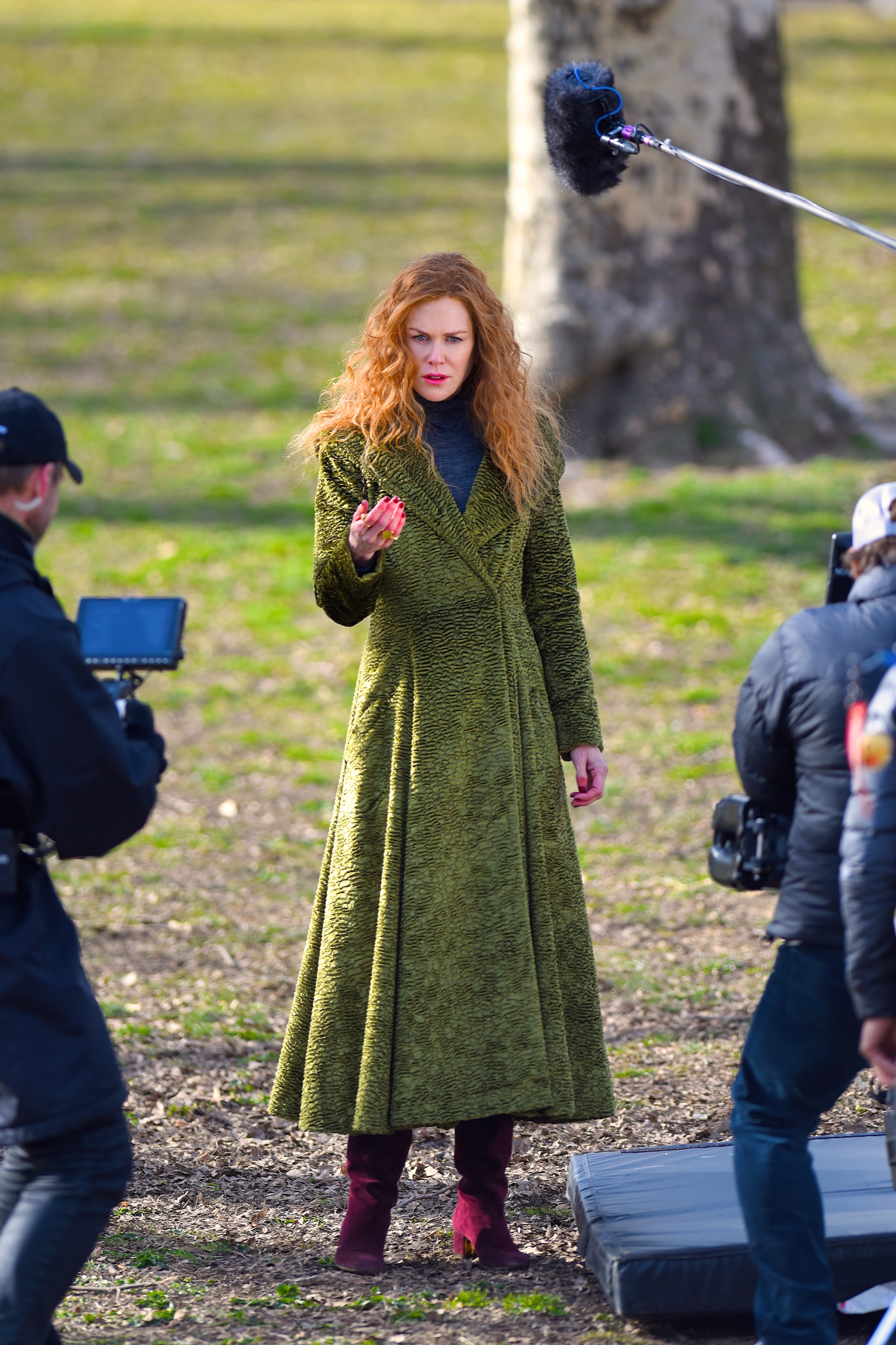 Nicole Kidman seen filming in Central Park in Manhattan on March 27, 2019 in New York City | Source: Getty Images