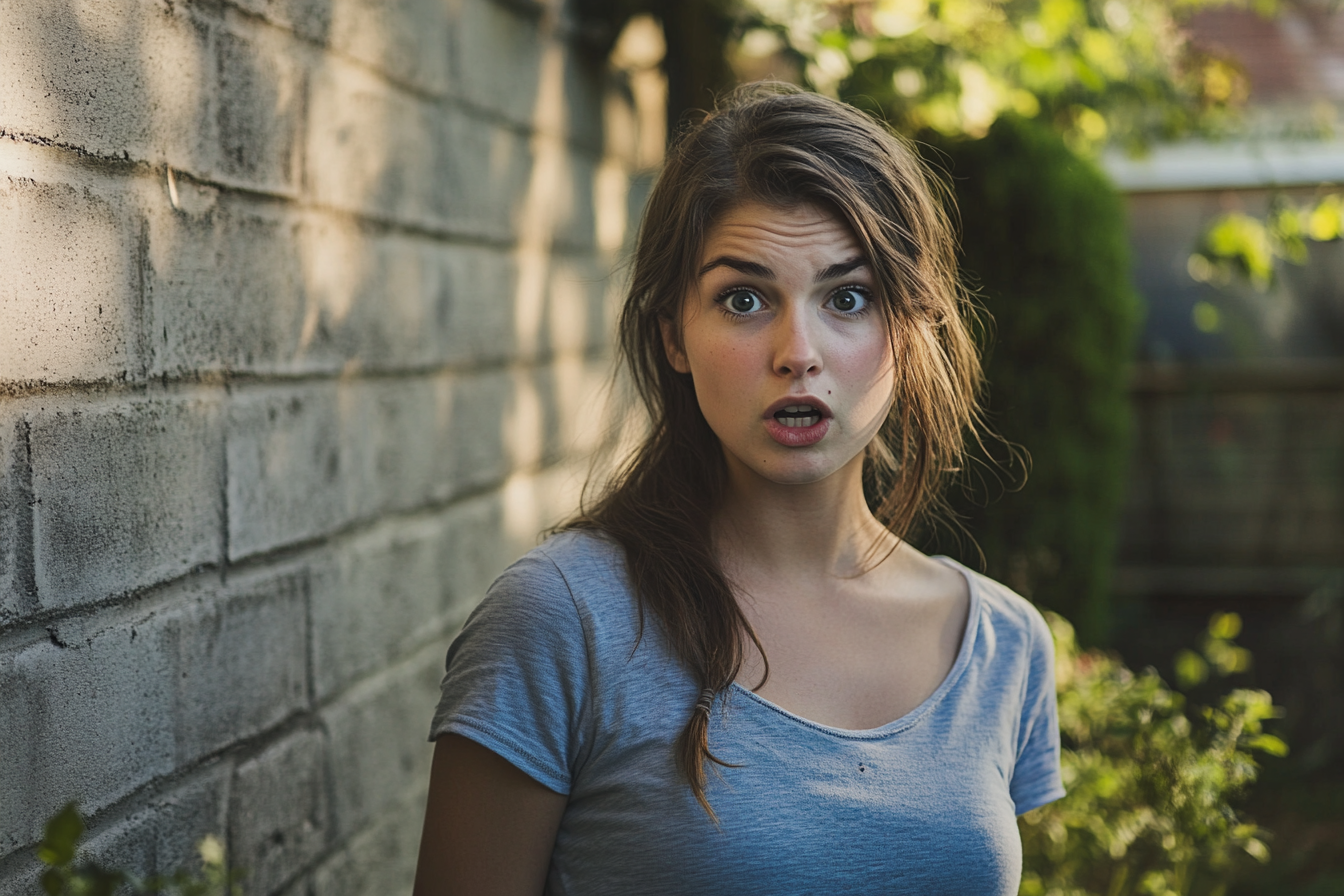 A woman speaking angrily to someone | Source: Midjourney