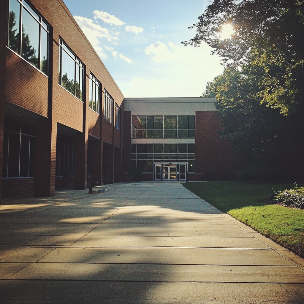 The exterior of a community college | Source: Midjourney