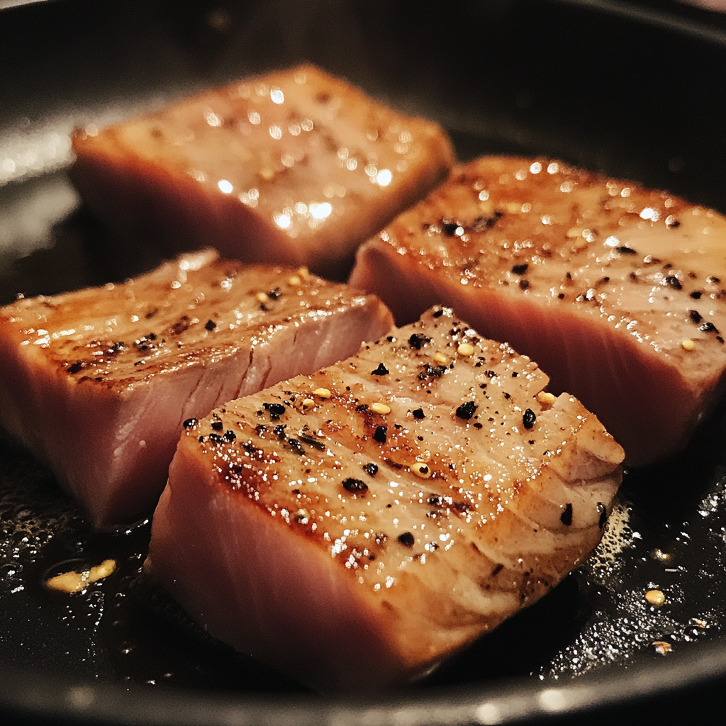 Bifes de atum na frigideira | Fonte: Midjourney