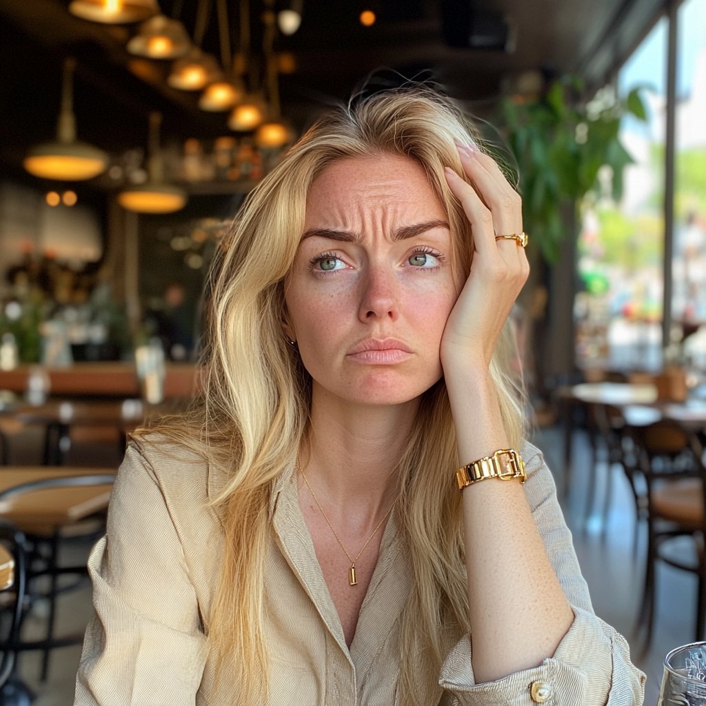A frowning woman | Source: Midjourney