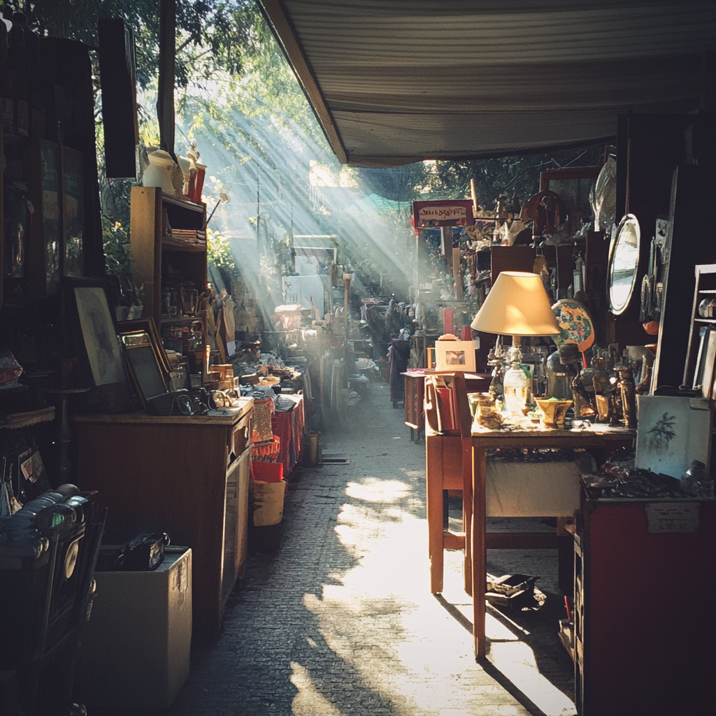 Stalls at a flea market | Source: Midjourney