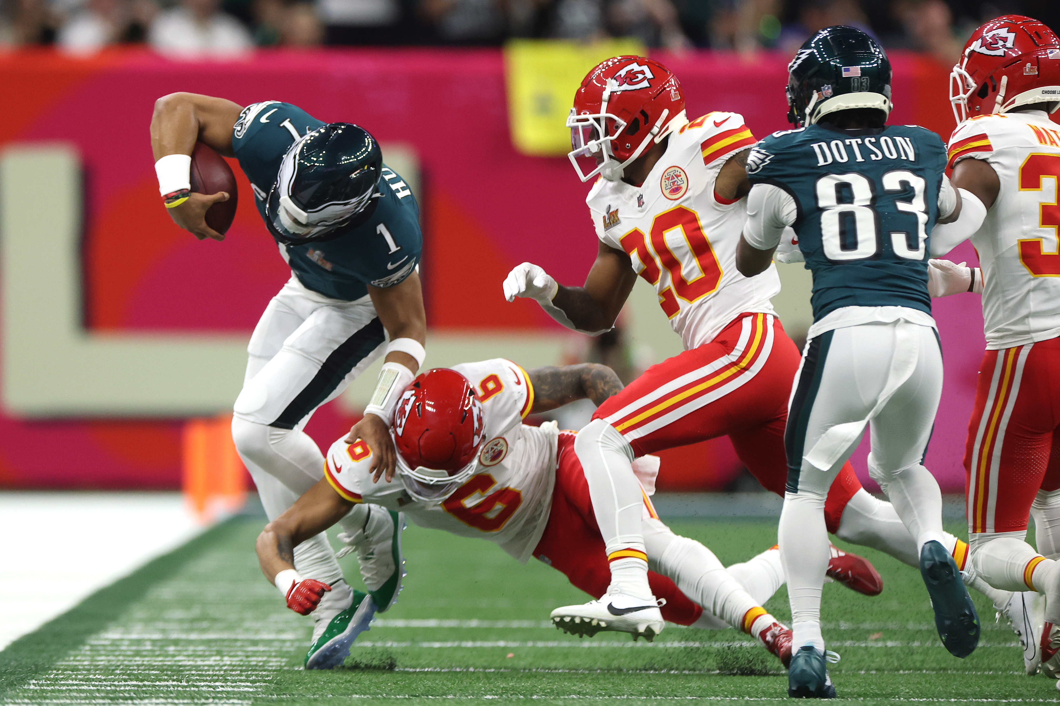 Kansas City Chiefs v Philadelphia Eagles during Super Bowl LIX at Caesars Superdome on February 09, 2025, in New Orleans, Louisiana. | Source: Getty Images