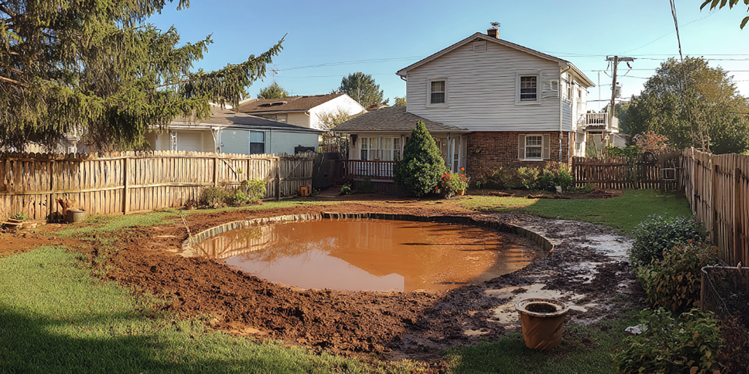 A pool filled with mud | Source: Midjourney
