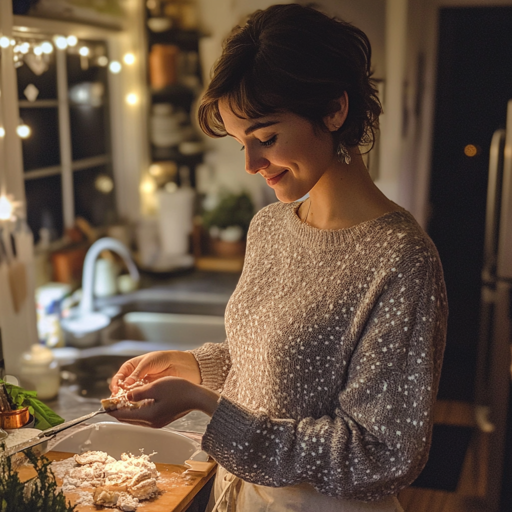 Uma mulher na cozinha | Fonte: Midjourney