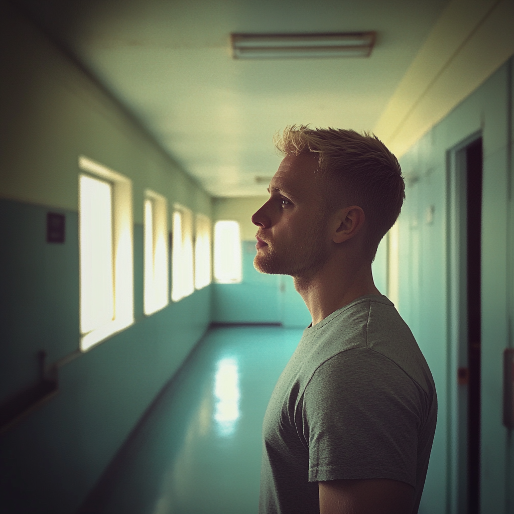 A man standing in a psychiatric facility | Source: Midjourney