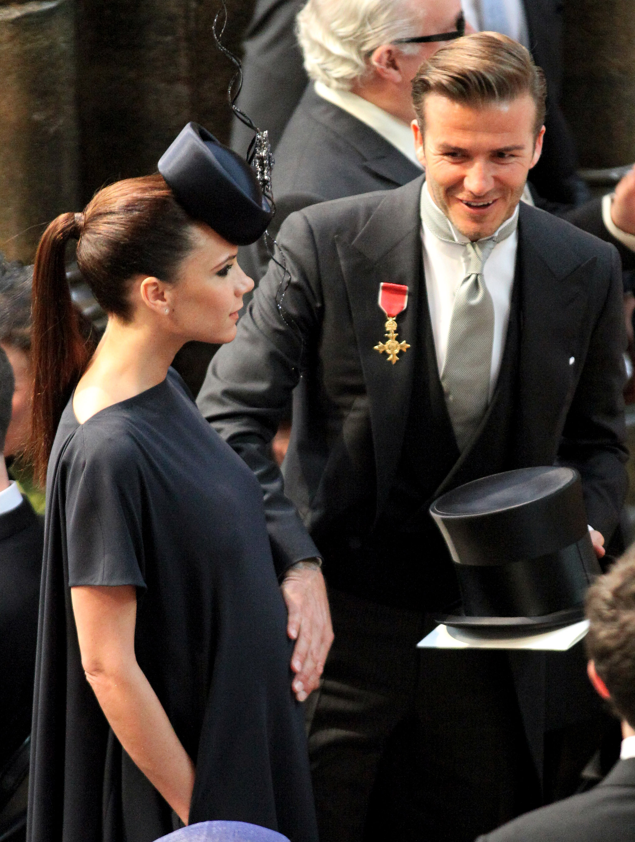 David and Victoria Beckham at the Royal Wedding of Prince William and Princess Catherine at Westminster Abbey on April 29, 2011 in London, England | Source: Getty Images