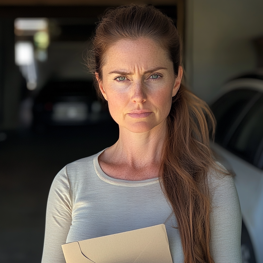 A woman standing in a garage | Source: Midjourney