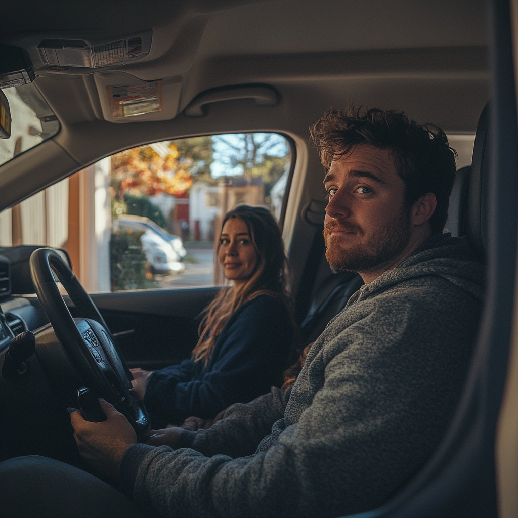 Couple in a car | Source: Midjourney