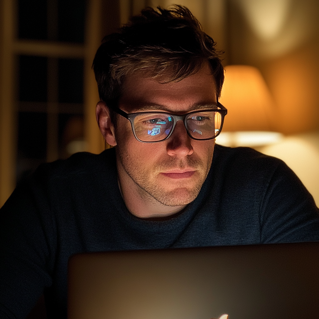 A man using his laptop | Source: Midjourney