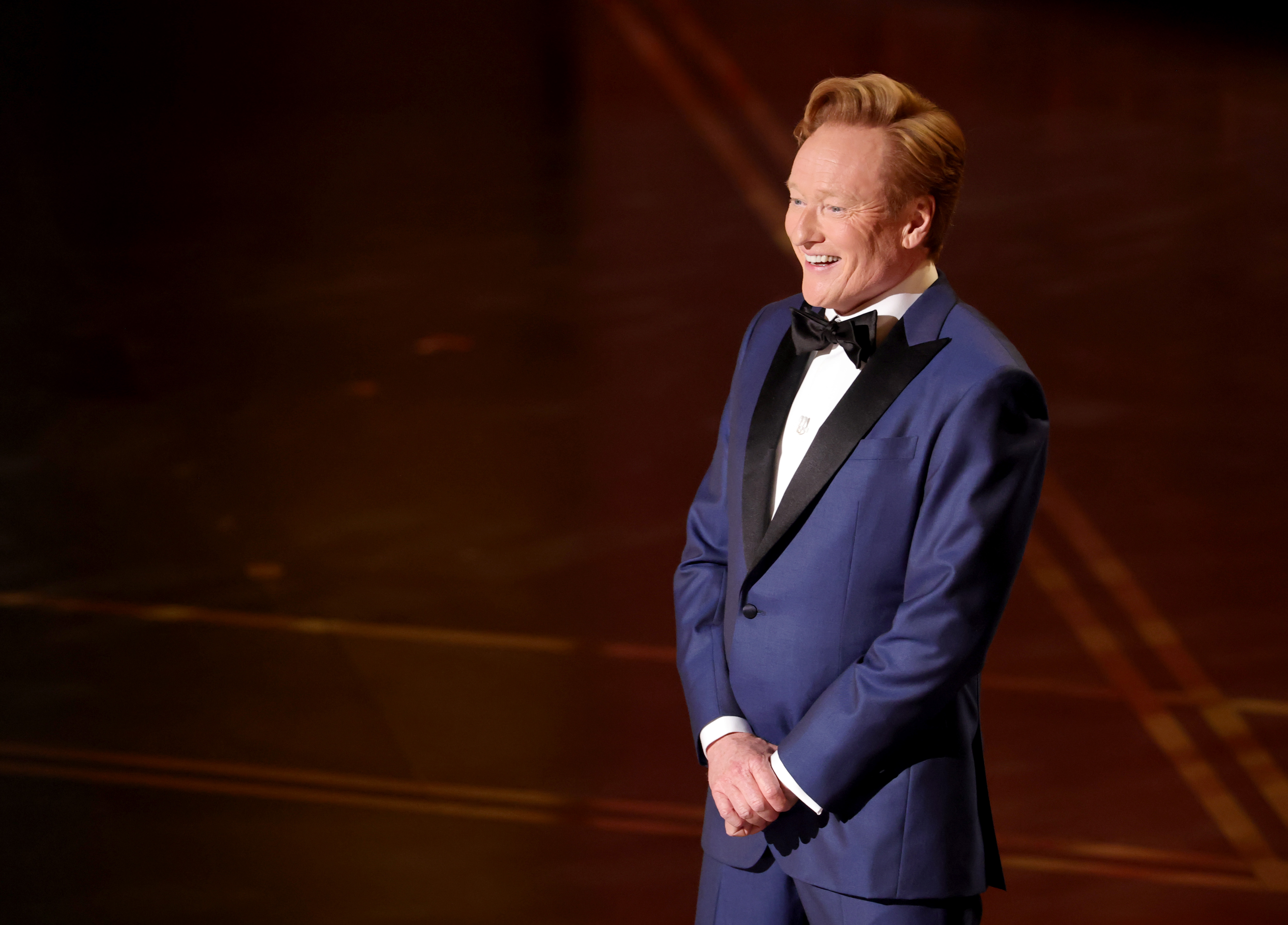 US Comedian host Conan O'Brien onstage during the 98th Annual Academy Awards at the Dolby Theatre in Hollywood, California on March 15, 2026. | Source: Getty Images