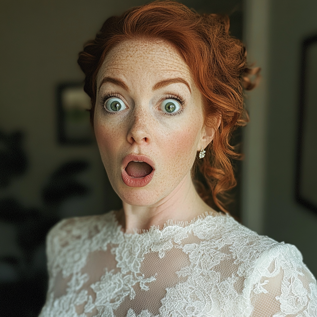 A shocked bride | Source: Midjourney