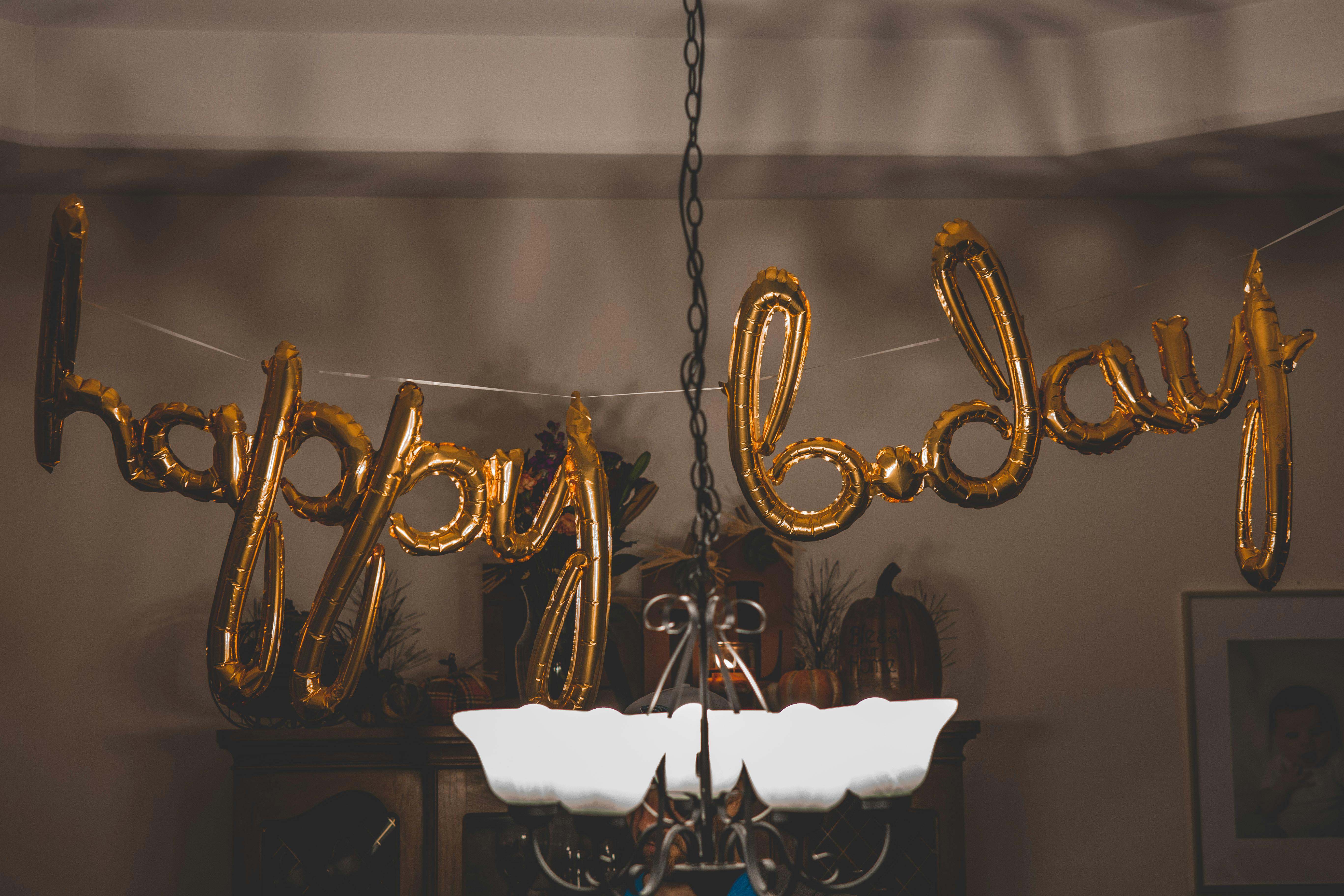 Birthday balloons hanging | Source: Pexels