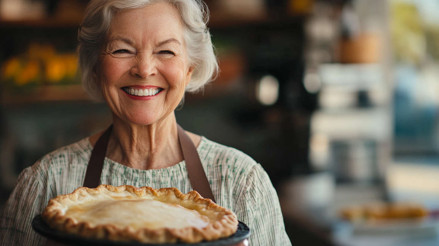 An old lady with a pie | Source: Midjourney