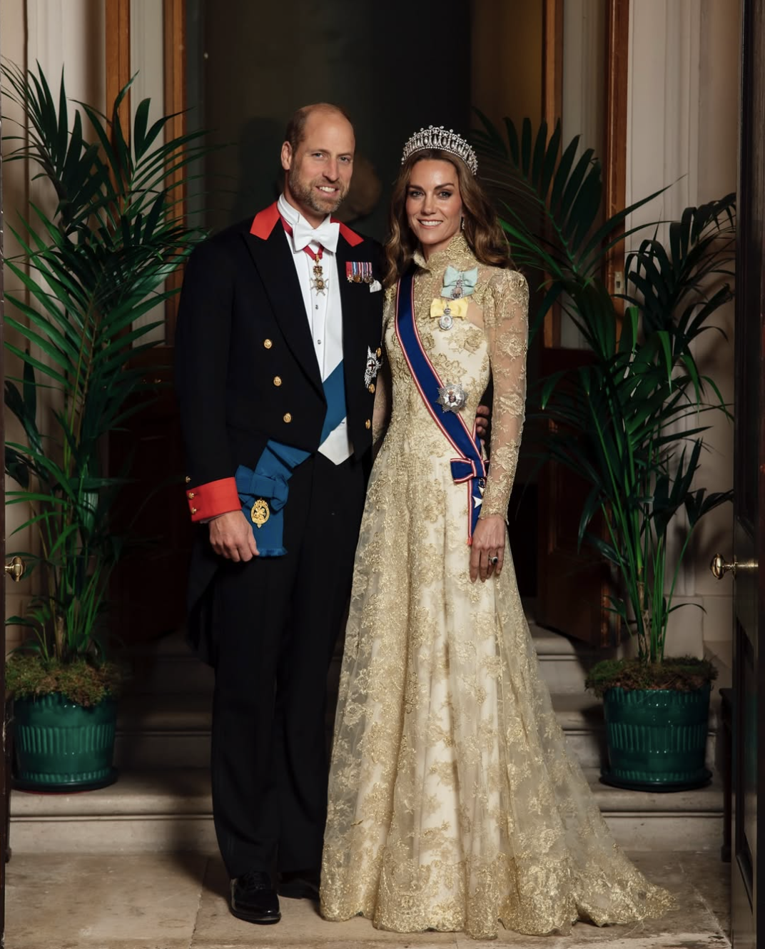 A portrait of the Prince and Princess of Wales before the State Banquet for President Donald Trump on September 17, 2025. | Source: Instagram/mattporteous