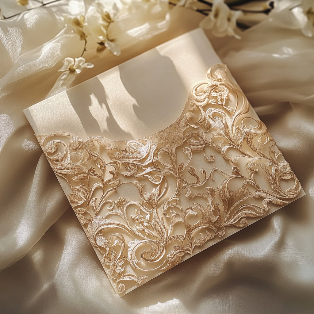 A beautiful wedding invitation | Source: Midjourney