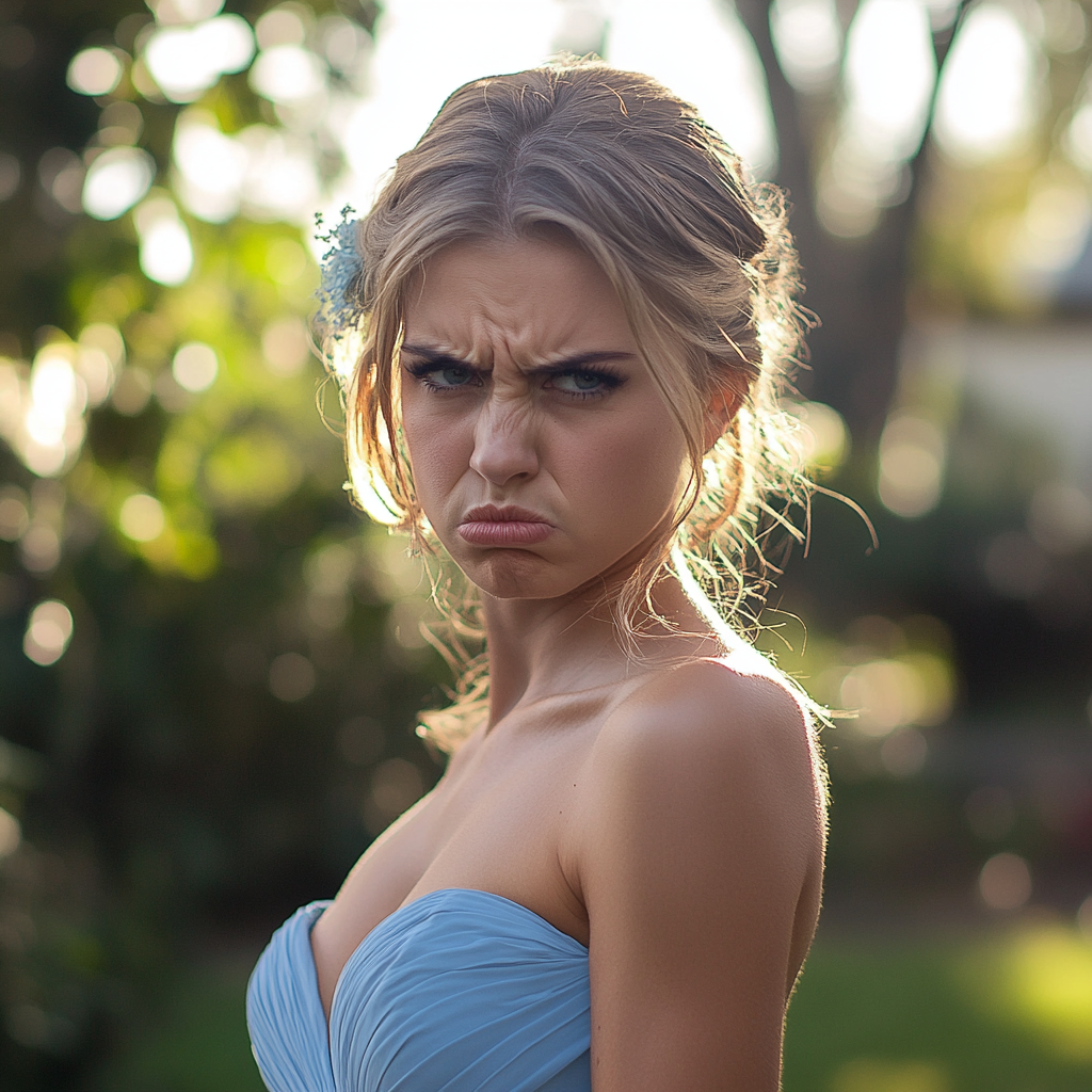 An angry bridesmaid | Source: Midjourney