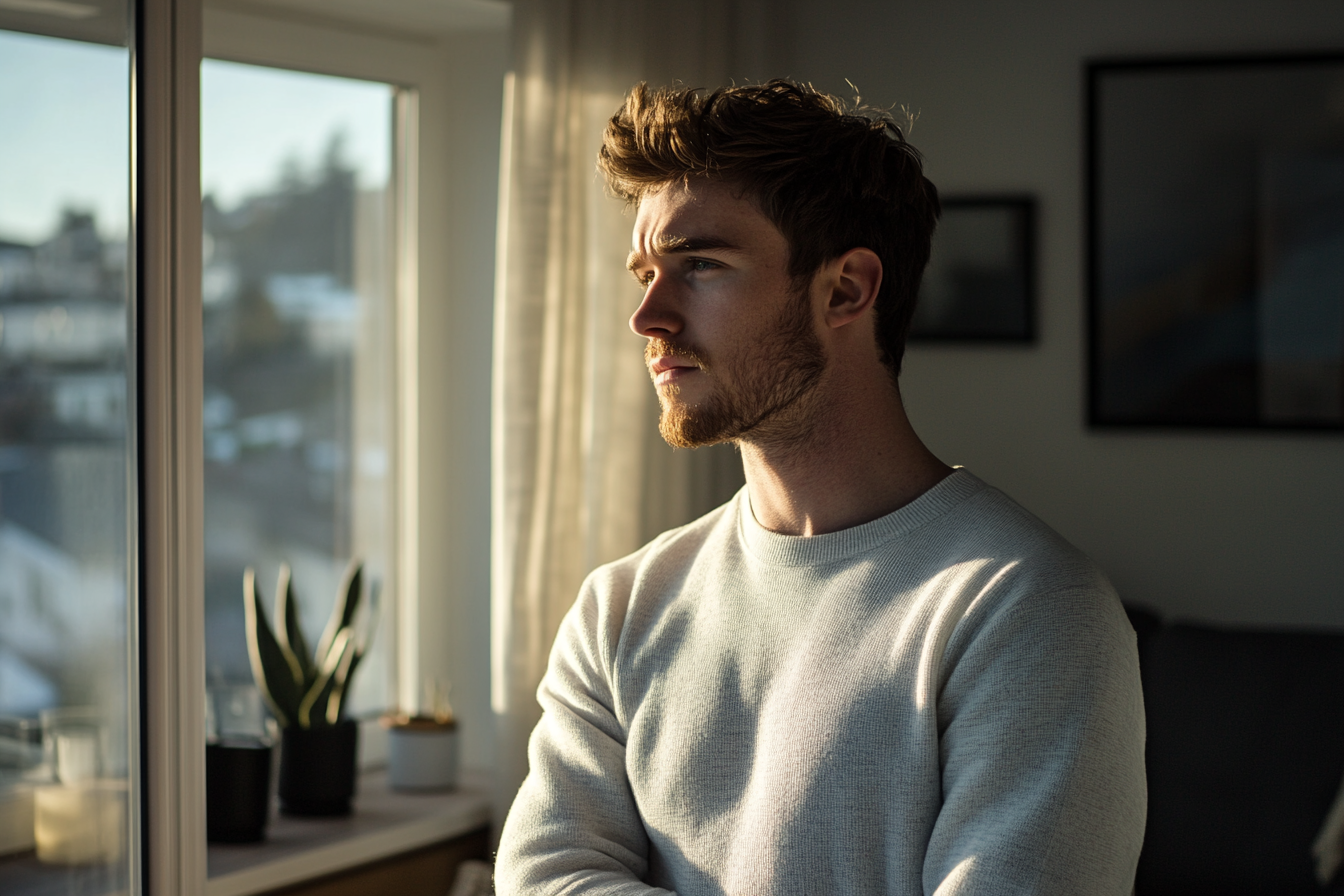 A man standing near a window | Source: Midjourney