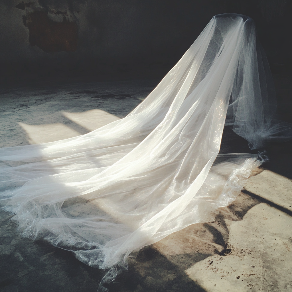 A fallen bridal veil | Source: Midjourney