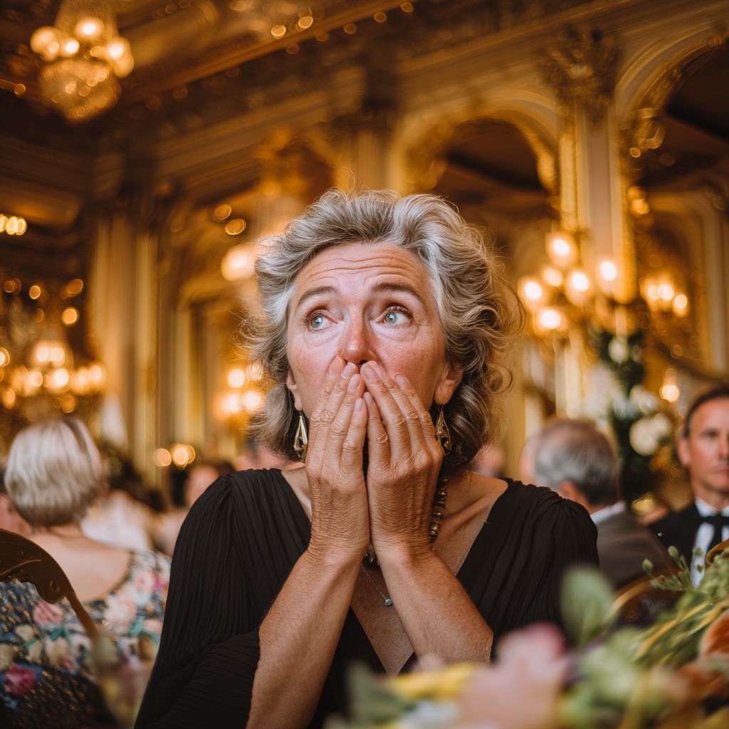 An embarrassed woman | Source: Midjourney