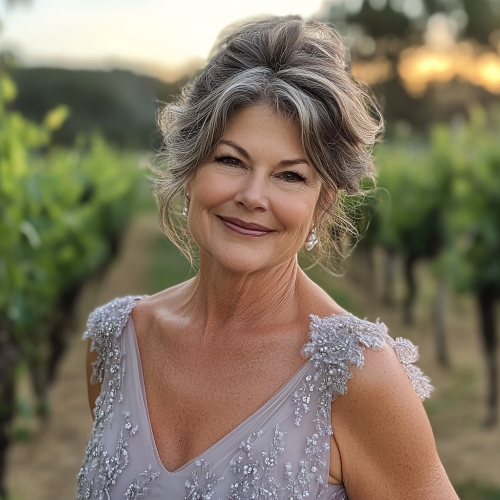 A smiling mother-of-the-bride | Source: Midjourney
