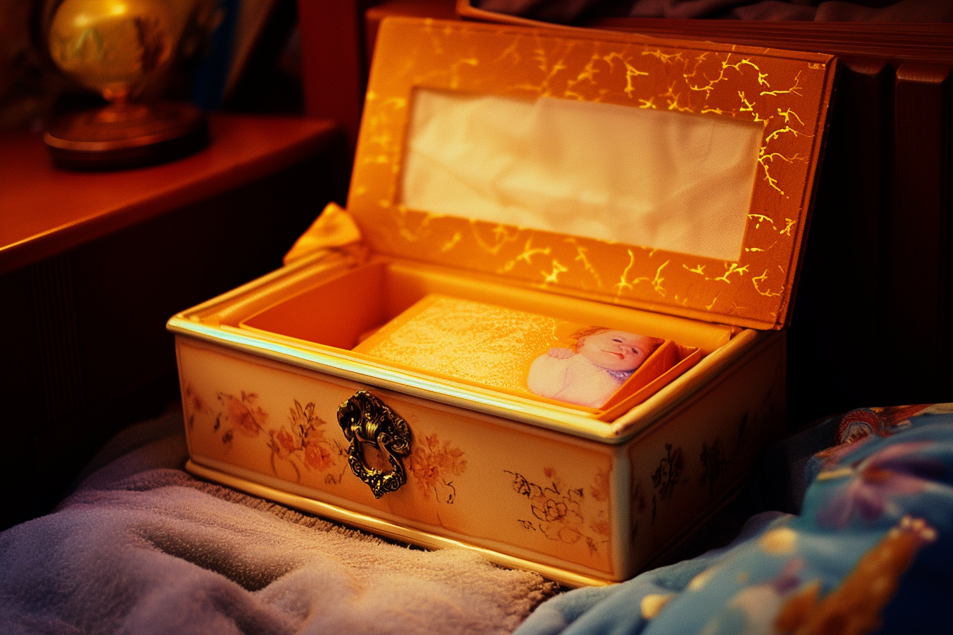 A opened porcelain box | Source: Midjourney