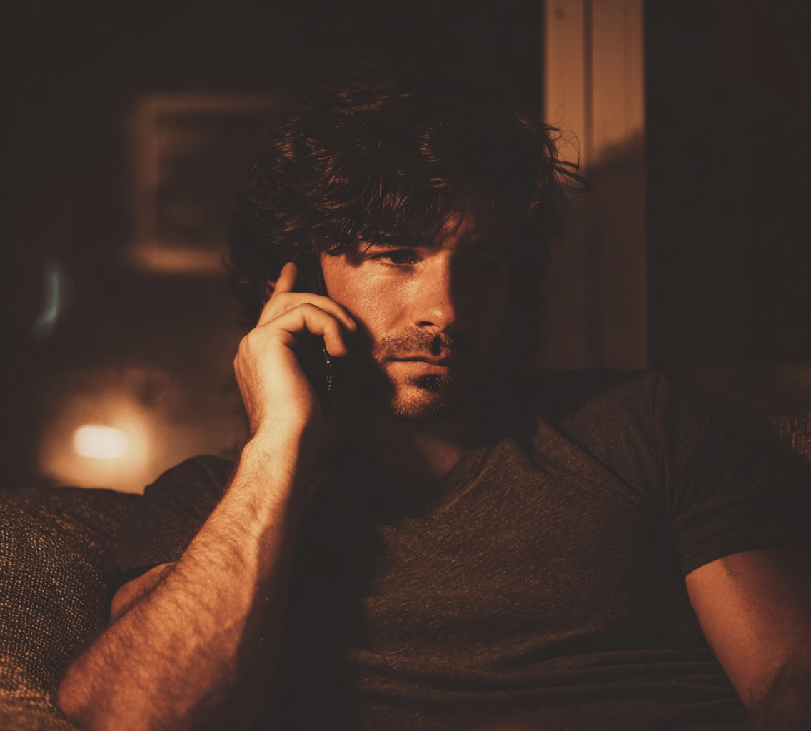 A man talking on the phone | Source: Midjourney