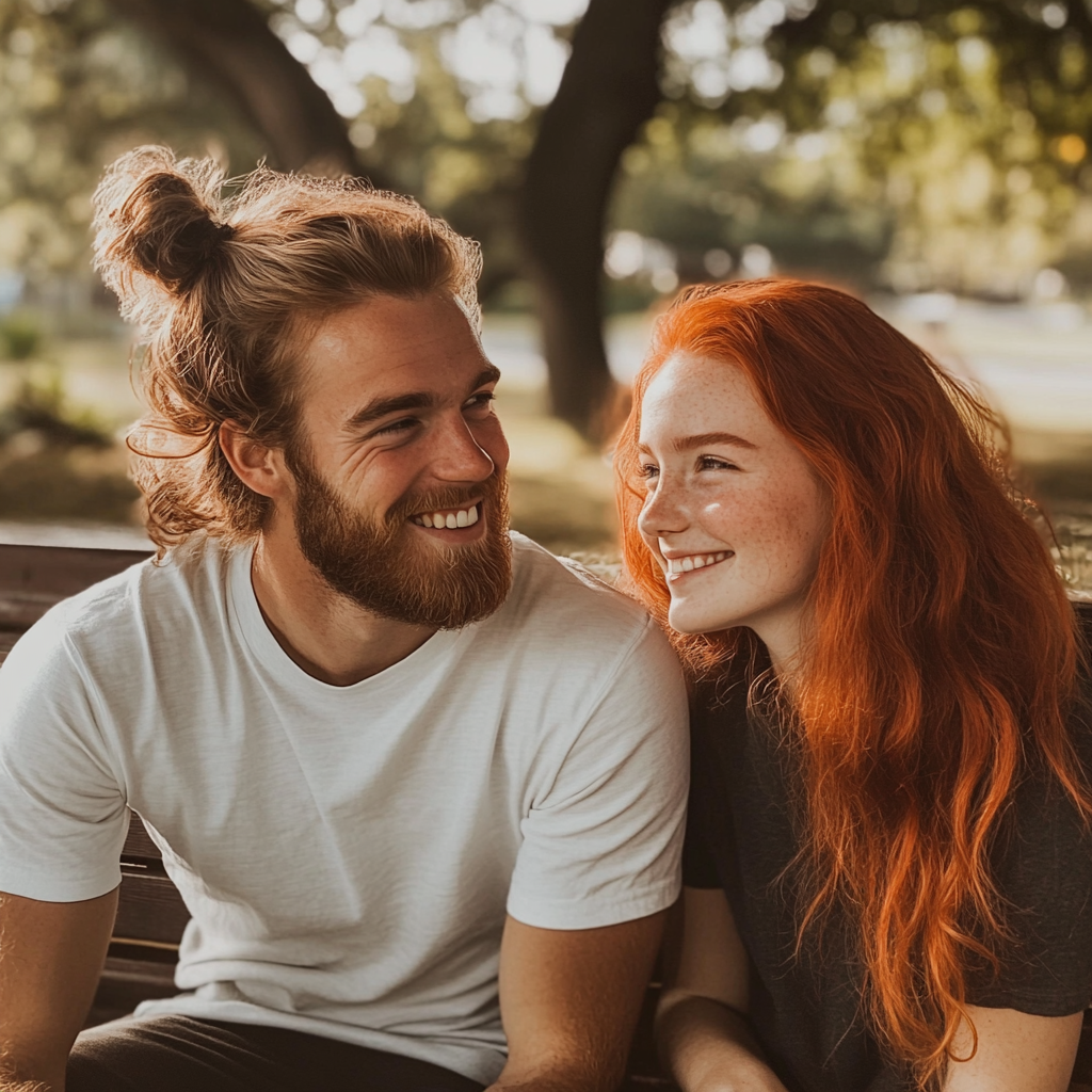A smiling young couple | Source: Midjourney