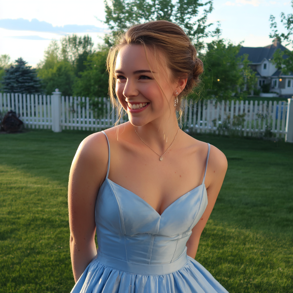A smiling teenage girl | Source: Midjourney