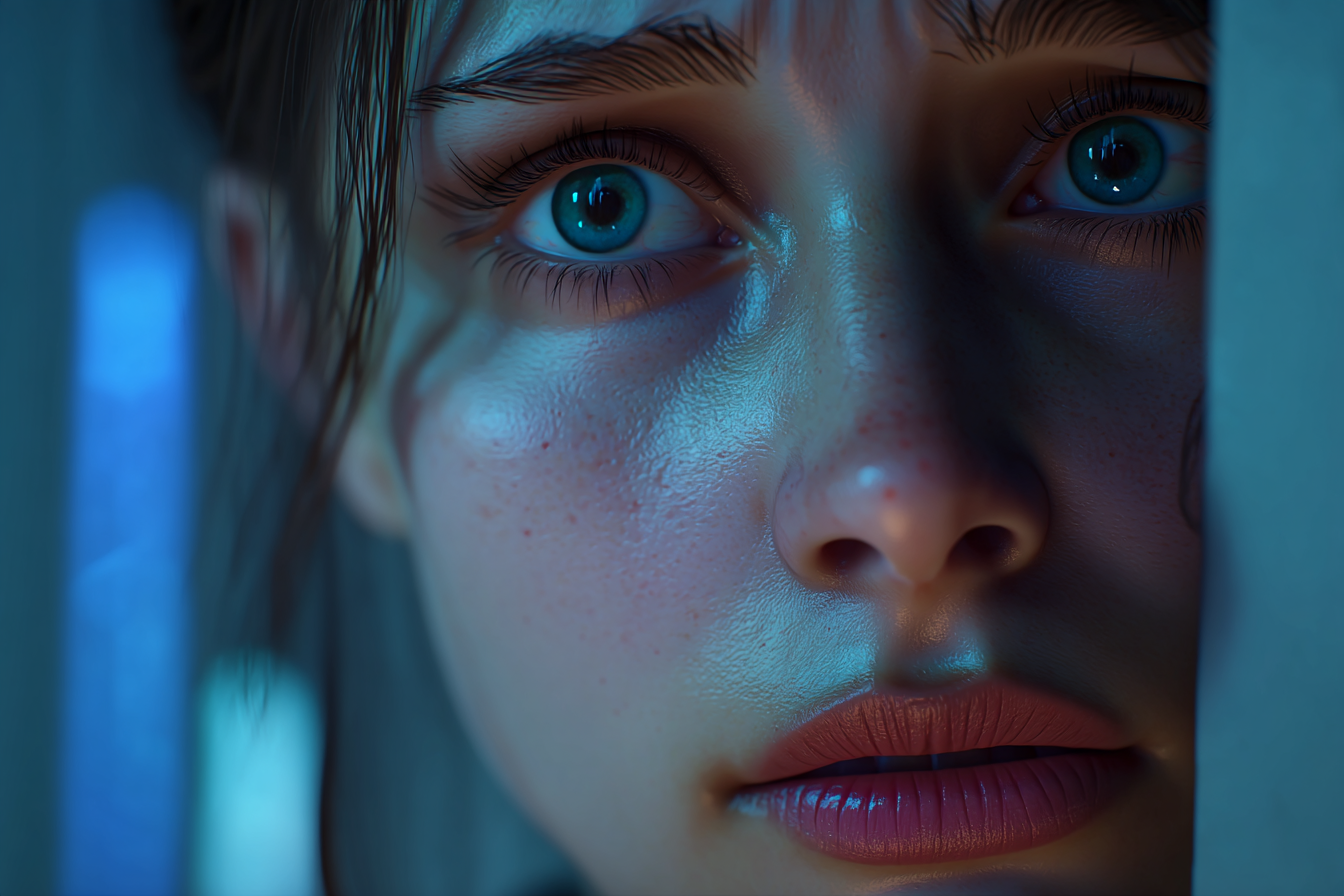 A close-up shot of a woman's face | Source: Midjourney