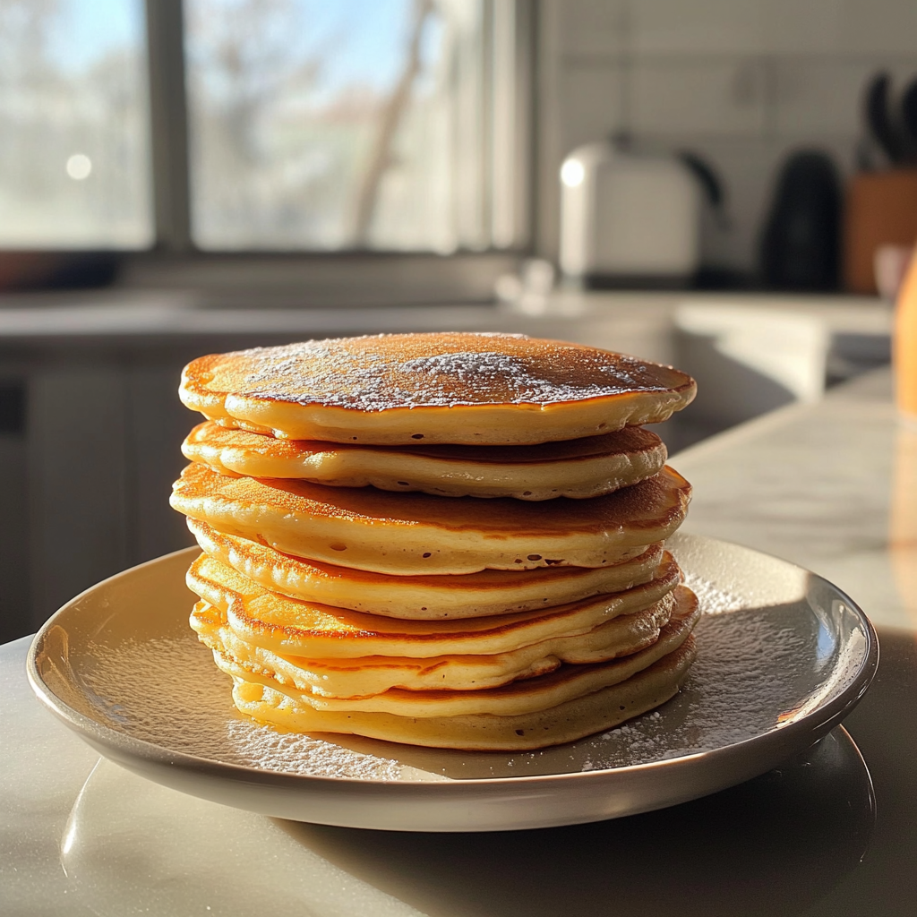 A stack of pancakes | Source: Midjourney