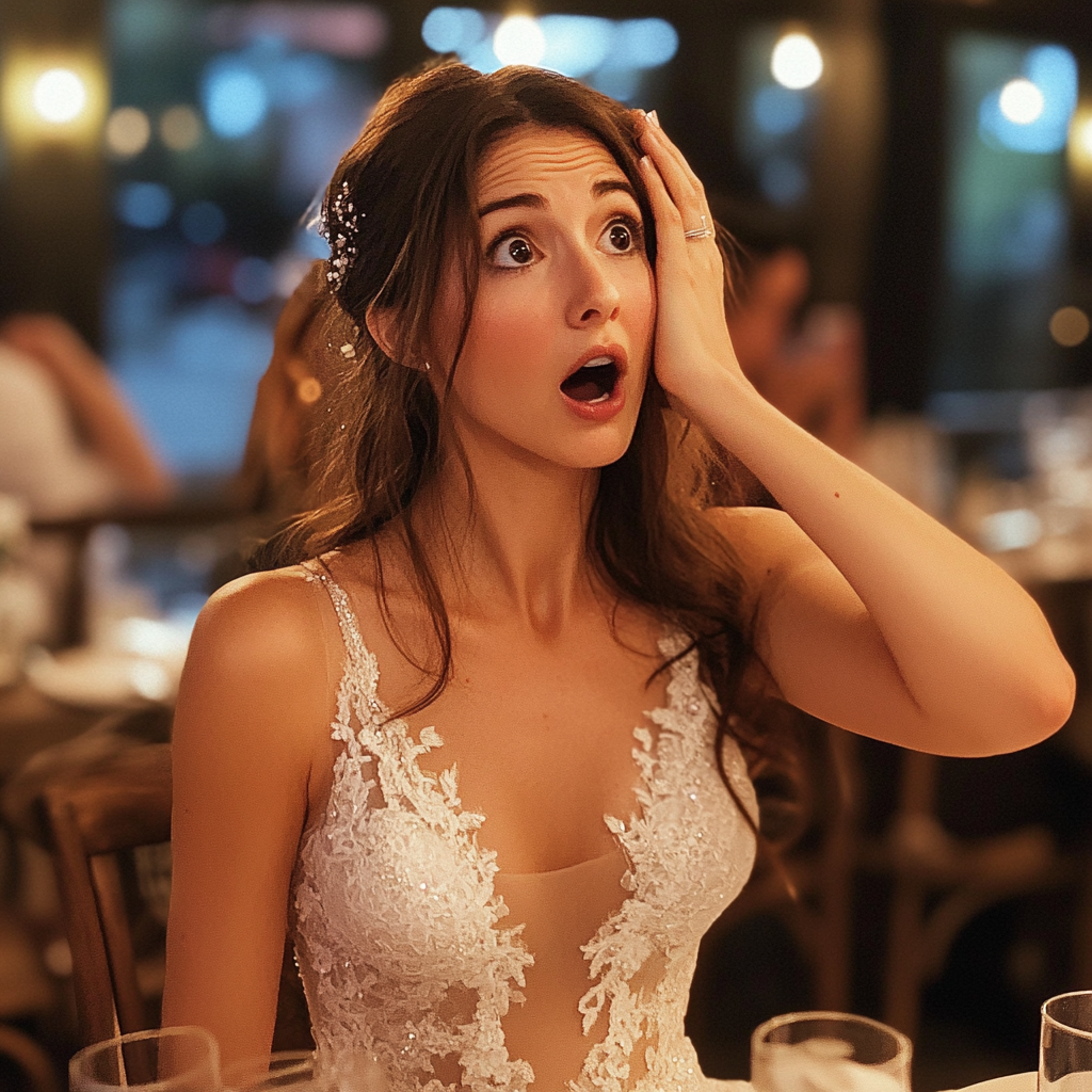 A shocked bride | Source: Midjourney