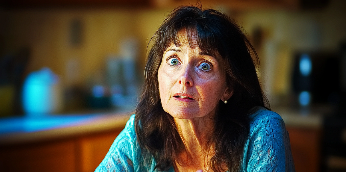 A woman processing shocking news | Source: Midjourney