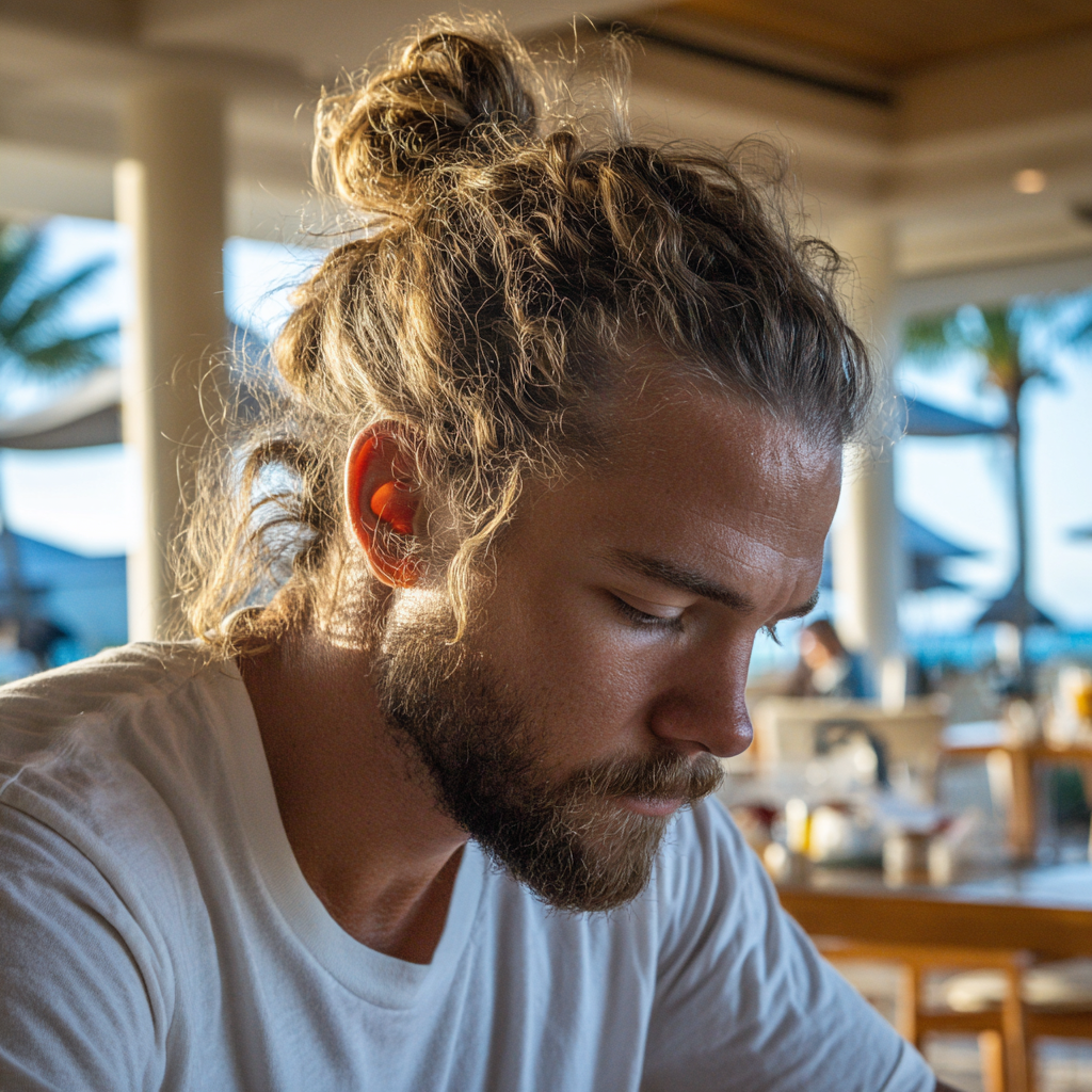 An annoyed man sitting at a table | Source: Midjourney