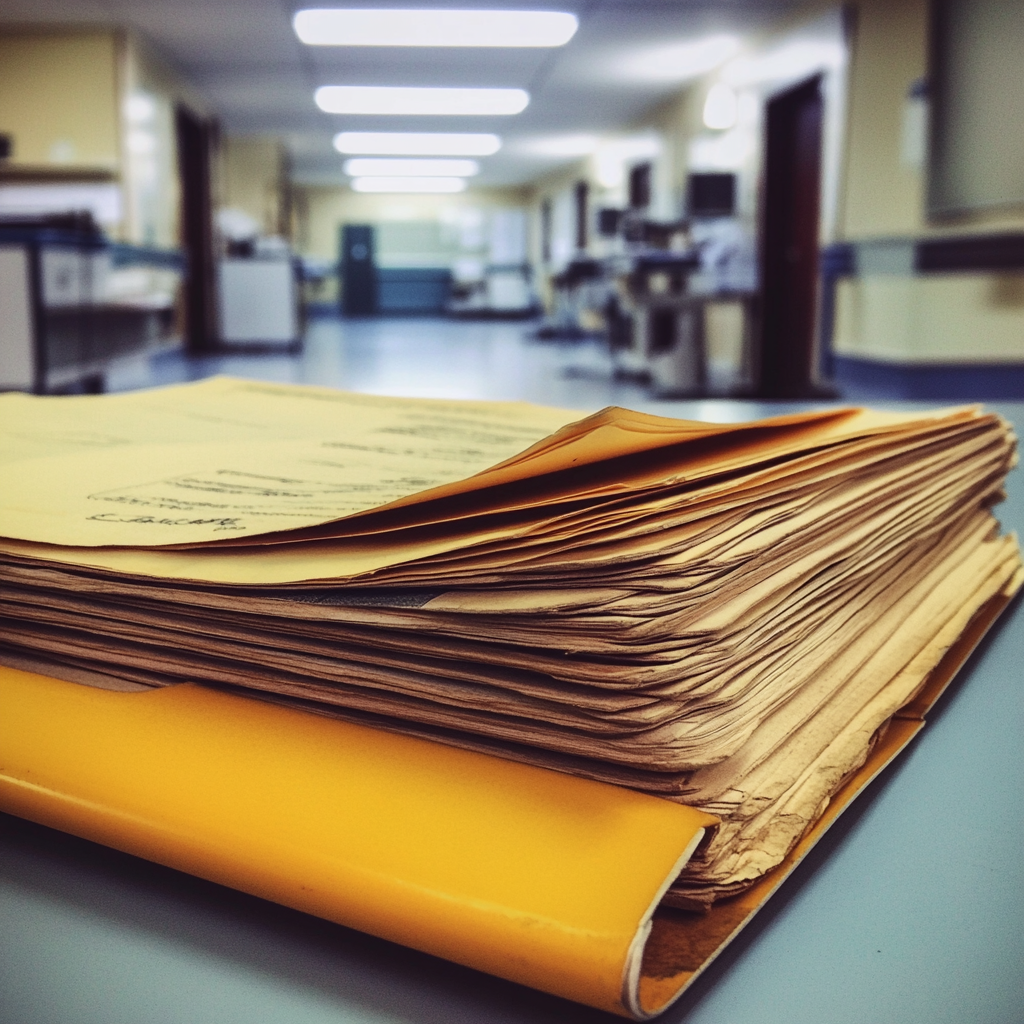 Hospital records in a file | Source: Midjourney