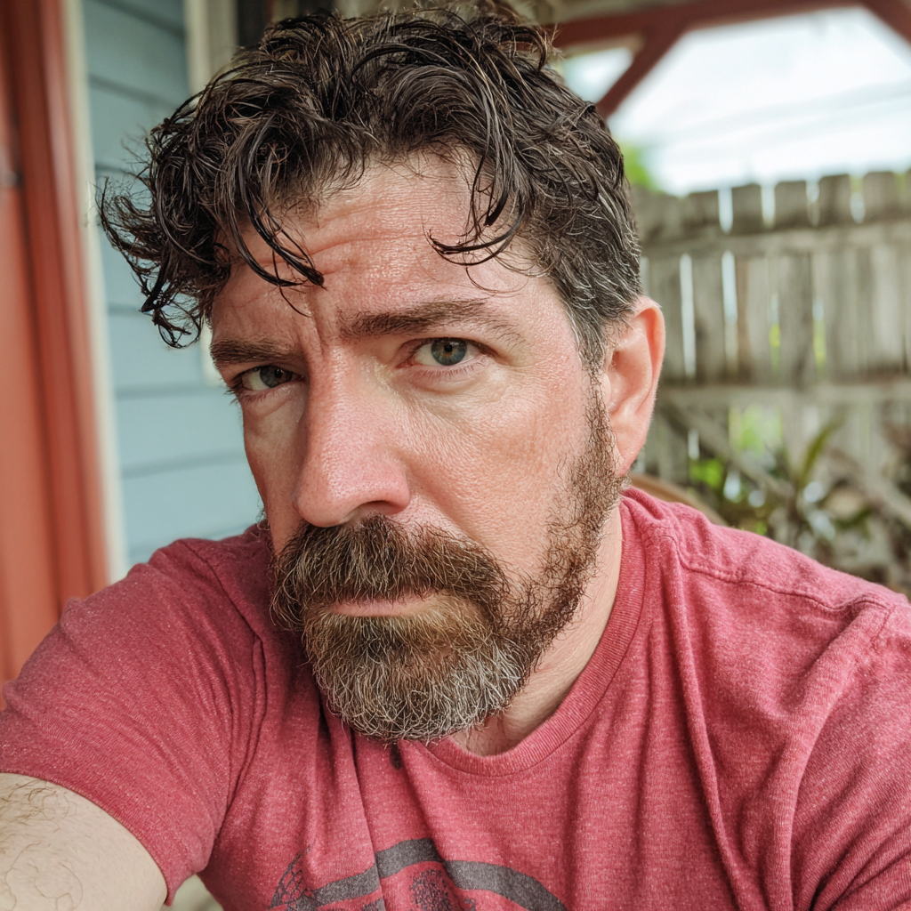 A man sitting on a porch | Source: Midjourney