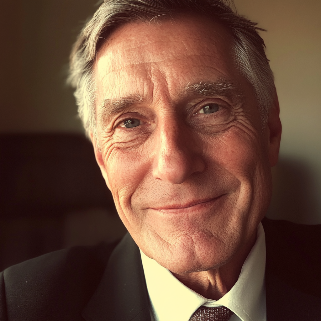 A close up of a smiling older man | Source: Midjourney