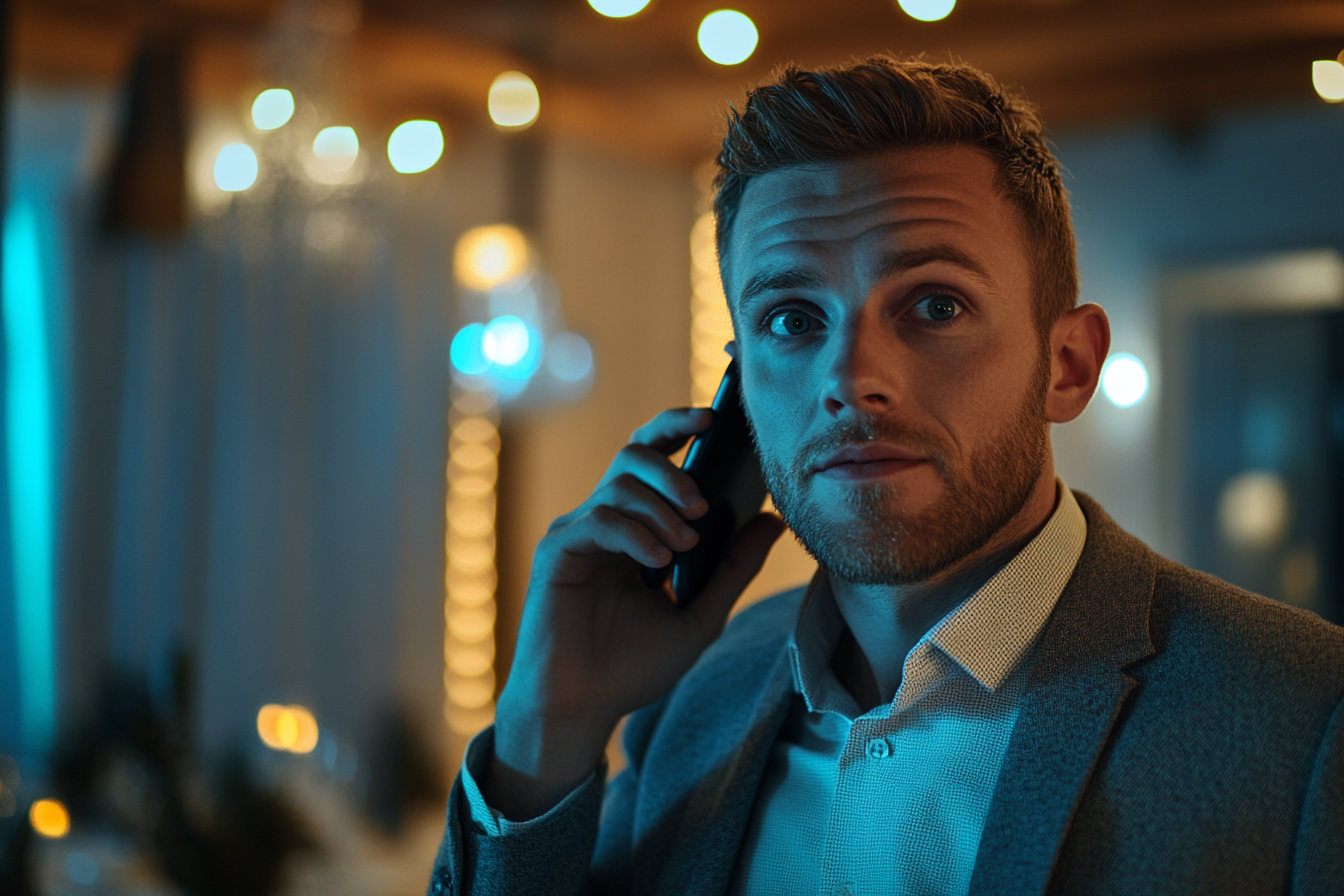 A man talking on the phone | Source: Midjourney