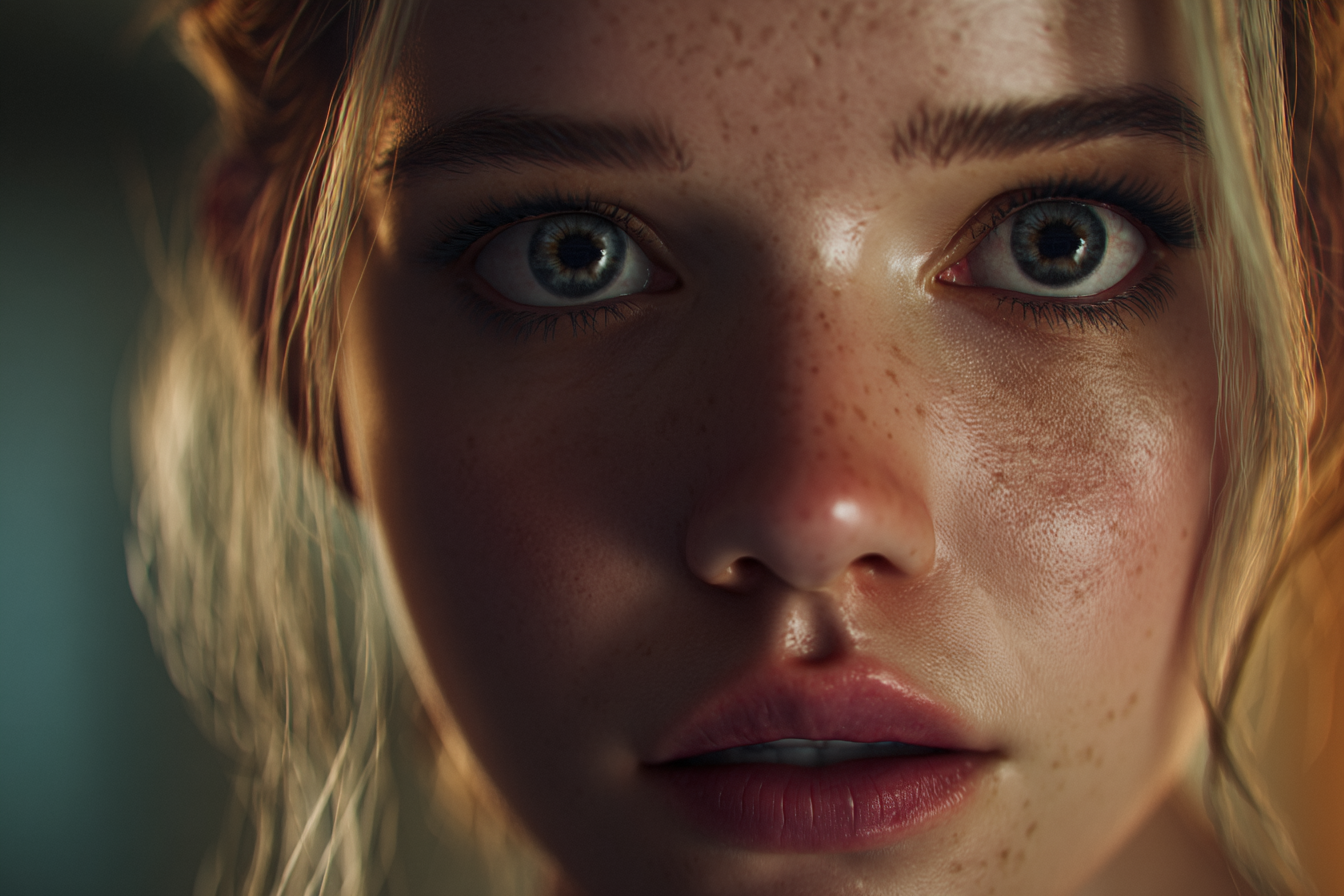 A close-up shot of a woman's face | Source: Midjourney