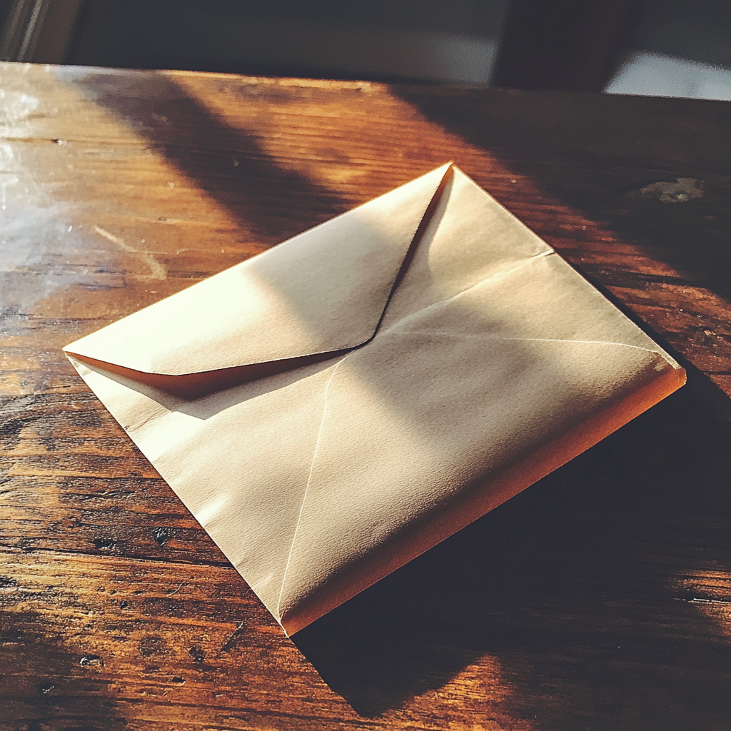 An envelope on a table | Source: Midjourney