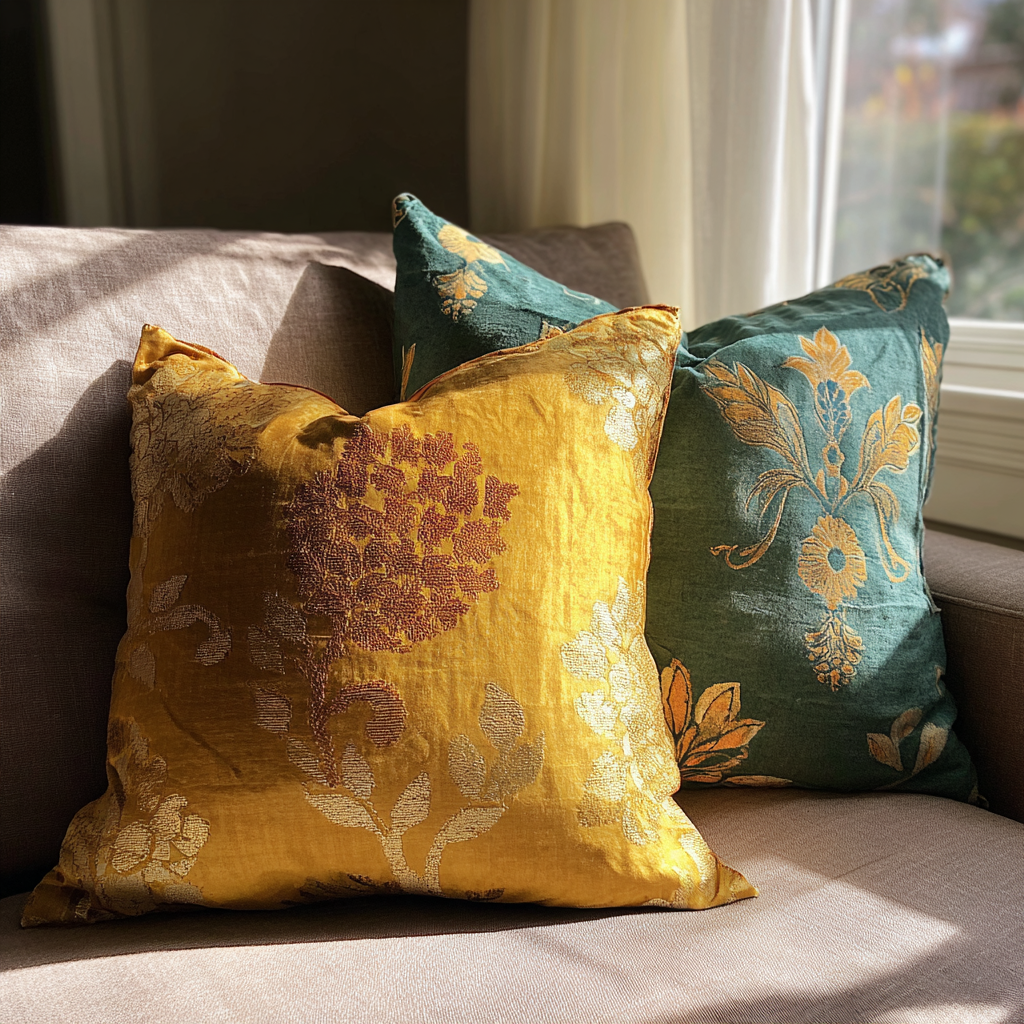 Decorative pillows on a couch | Source: Midjourney