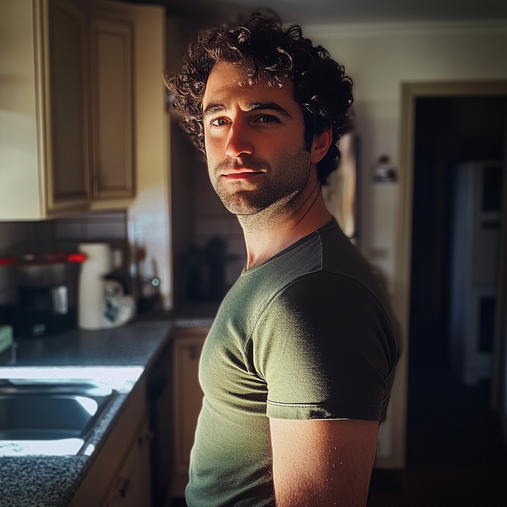 A man standing in a kitchen | Source: Midjourney