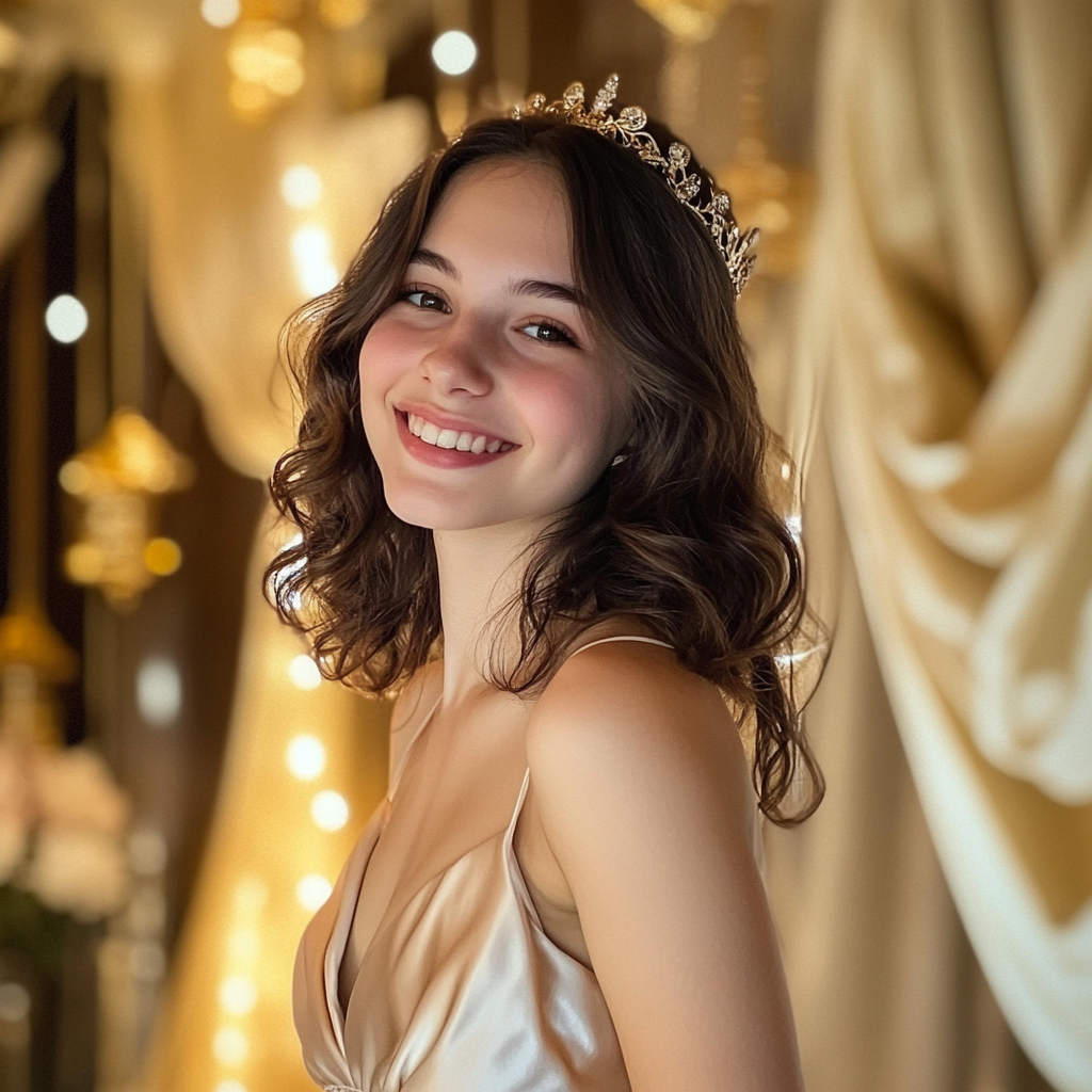 A smiling prom queen | Source: Midjourney